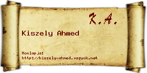 Kiszely Ahmed névjegykártya